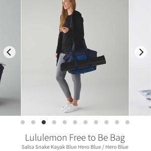 Lululemon free to be bag